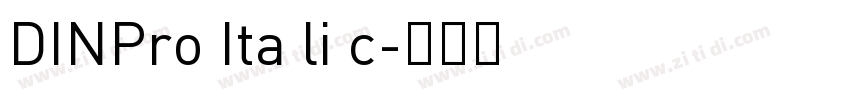DINPro Ita li c字体转换